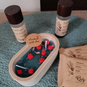 Rózsás fürdő - illatgyertya, Kellékek & szerszámok, Dekorációs kellékek, Dekorációs gyertya, , MESKA