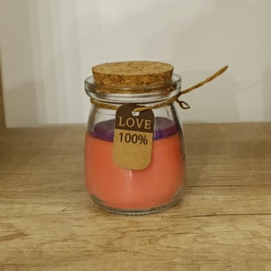 Illatgyertya üvegben, parafa dugóval - kellékek & szerszámok - dekorációs kellékek - dekorációs gyertya - Meska.hu