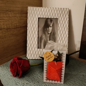 Szív formájú illatgyertya - Meska.hu