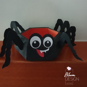Halloween-i édesség kínáló pókocska papírból - otthon & életmód - Meska.hu