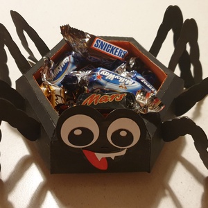 Halloween-i édesség kínáló pókocska papírból - otthon & életmód - Meska.hu
