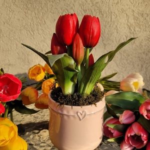 Tulipándekoráció - otthon & életmód - dekoráció - virágdísz és tartó - virágállvány - Meska.hu