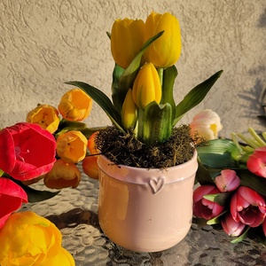 Tulipándekoráció - otthon & életmód - dekoráció - virágdísz és tartó - virágállvány - Meska.hu