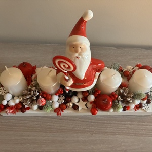 Téli áldás, Karácsony, Adventi díszek, Adventi asztaldísz, Virágkötés, MESKA