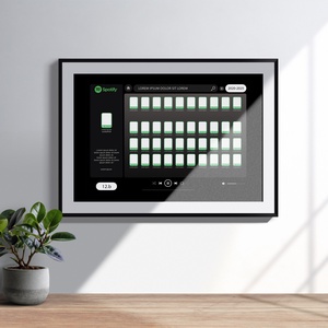 Spotify ihletésű ballagási tabló sablon 70x100cm (.psd/.psb fájl, CMYK, 300dpi, 0,5cm kifutó) - művészet - grafika & illusztráció - digitális - Meska.hu