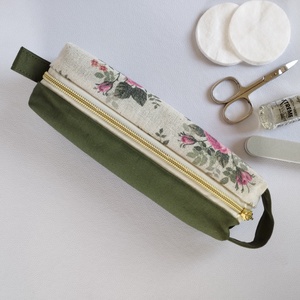 Neszesszer/tolltartó -KhakiRoseGold - otthon & életmód - papír, írószer - tolltartó & ceruzatekercs - Meska.hu