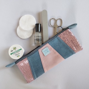 Neszesszer - BlueRoseShine, Baba - mama, Pelenkázó, babafürdető kellékek, Pelenkázó neszeszer, pelenkatartó, Varrás, Patchwork, foltvarrás, MESKA