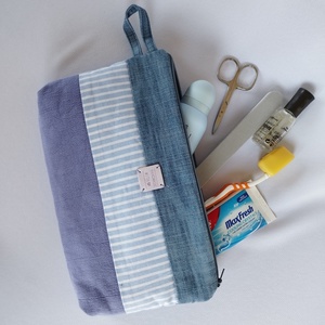 Neszesszer - csíkos , Táska & Tok, Neszesszer, Varrás, Patchwork, foltvarrás, MESKA