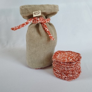 Arctisztító korongok mosózsákban - Orange - szépségápolás - arcápolás - arctisztító korong - Meska.hu