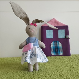 Viola Nyuszi Háza - játék & sport - baba & babaház - öltöztethető baba - Meska.hu