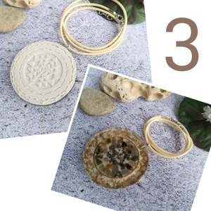 Orgonit medál Ohm, Hamza, Sri Yantra és Metatron szimbólumokkal, ásványokkal - ékszer - nyaklánc - medálos nyaklánc - Meska.hu