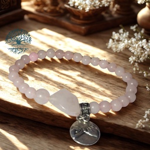 Szerelemvonzás és termékenység rózsakvarc karkötő - Meska.hu