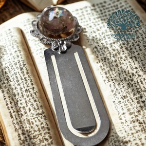 ORGONIT gyógyító koncentráció cseresznye- más néven eperkvarc és hegyikristály medálos könyvjelző - könyv & zene - könyvjelző - Meska.hu