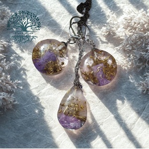 Orgonit és nemesacél szett csaroittal, rózsakvarccal, hegyikristállyal, réz forgáccsal - Meska.hu