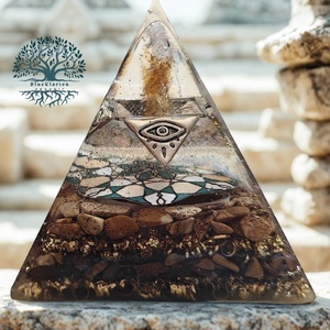 Orgonit nap ereje piramis citrinnel, kép jáspissal és tigrisszemmel, Otthon & Életmód, Dekoráció, Spiritualitás, Orgonit piramis, Mindenmás, MESKA