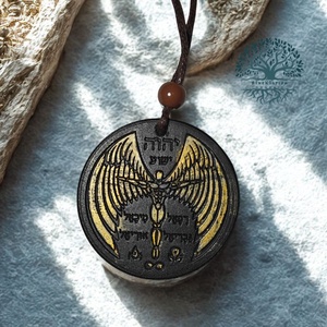 Védelem, Quantum csendje, OM lávakő medálos nyaklánc, hematit és rudraksha gyöngyökkel nemesacél sodronyon - Meska.hu