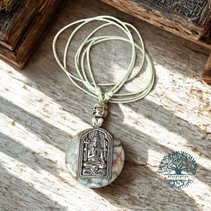 ORGONIT  amazonit ásvány és gyanta medálos nyaklánc - ékszer - nyaklánc - medálos nyaklánc - Meska.hu