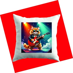 Gitáros macska1 párna - Meska.hu