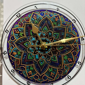 Szép Álom mandala űveg óra - Meska.hu
