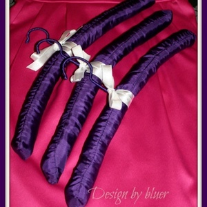 -30 % akció!! - Design textil vállfák - exkluzív boudoir kellék, lila selyem vállfa -  - Meska.hu