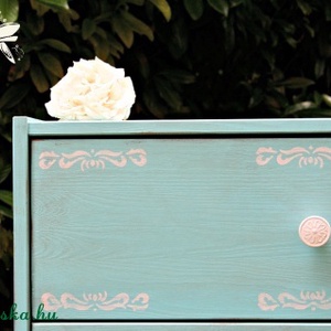- 20 % akciós! ETNO - türkizkék shabby chic komód - éjjeliszekrény -  - Meska.hu