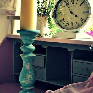 Vintage gyertyatartó shabby chic stílusban -  - Meska.hu