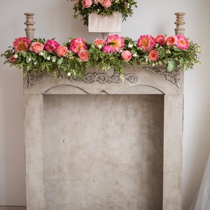 Vintage kandalló keret - shabby chic dekor kandalló álkandalló -  - Meska.hu