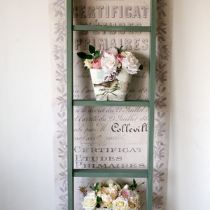 Vintage dekor létra farmhouse design létrapolc fapolc falétra shabby chic - otthon & életmód - bútor - polc - Meska.hu