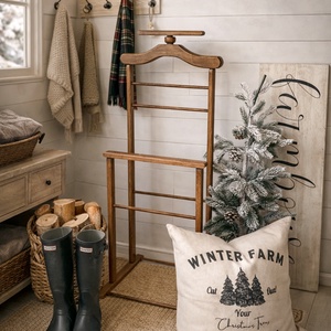 Farmhouse hangulatú inas vintage fa szobainas ruhatartó butler - otthon & életmód - bútor - fogas - Meska.hu