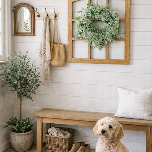 Fa farmhouse ablakkeret, vakablak, képkeret, kandalló dekoráció vintage - Meska.hu