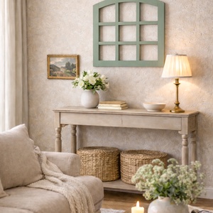 Fa farmhouse ablakkeret, vakablak, képkeret, kandalló dekoráció vintage - otthon & életmód - bútor - más bútor - Meska.hu