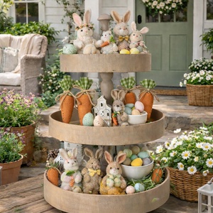 Három emeletes vintage kínálótál - farmhouse sütitartó, tortatál, tálaló , Otthon & Életmód, Konyhafelszerelés, tálalás, Tálalás, Kínálótál, Festett tárgyak, MESKA