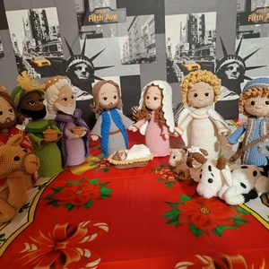 Horgolt betlehem, Karácsony, Karácsonyi lakásdekoráció, Karácsonyi manók, figurák, Horgolás, MESKA