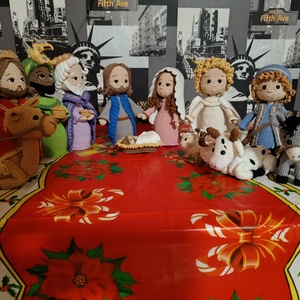 Horgolt betlehem - karácsony - karácsonyi lakásdekoráció - karácsonyi manók, figurák - Meska.hu