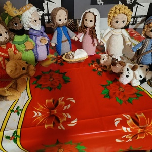 Horgolt betlehem - karácsony - karácsonyi lakásdekoráció - karácsonyi manók, figurák - Meska.hu