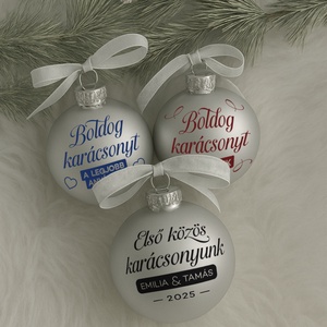 Egyedi karácsonyfadísz (üveg) - Meska.hu