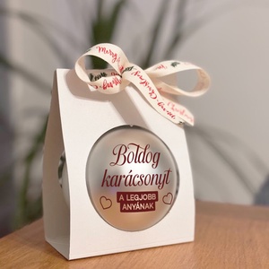 Egyedi logózott karácsonyfadísz (üveg) - karácsony - karácsonyi lakásdekoráció - karácsonyfadíszek - Meska.hu