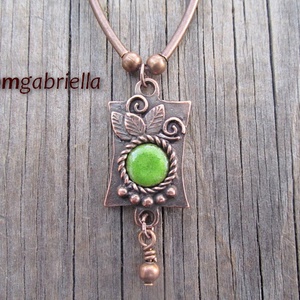 Thaleia nyakéke - tűzzománc medál,nyaklánc - egyedi tervezésű kézműves ékszer -  - Meska.hu