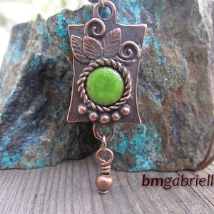 Thaleia nyakéke - tűzzománc medál,nyaklánc - egyedi tervezésű kézműves ékszer -  - Meska.hu