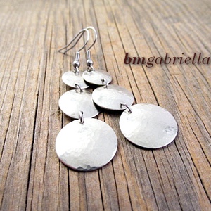 Hármas hold - kézműves fülbevaló - ékszer - fülbevaló - lógó fülbevaló - Meska.hu