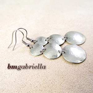 Hármas hold - kézműves fülbevaló - ékszer - fülbevaló - lógó fülbevaló - Meska.hu