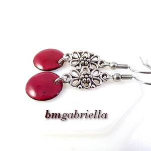 Virág - kézműves lógós fülbevaló orvosi fém akasztón - ékszer - fülbevaló - lógó fülbevaló - Meska.hu Virág - kézműves lógós fülbevaló orvosi fém akasztón - ékszer - fülbevaló - lógó fülbevaló - Meska.hu