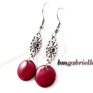 Virág - kézműves lógós fülbevaló orvosi fém akasztón - ékszer - fülbevaló - lógó fülbevaló - Meska.hu Virág - kézműves lógós fülbevaló orvosi fém akasztón - ékszer - fülbevaló - lógó fülbevaló - Meska.hu