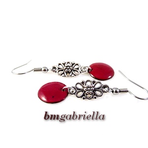 Virág - kézműves lógós fülbevaló orvosi fém akasztón - ékszer - fülbevaló - lógó fülbevaló - Meska.hu Virág - kézműves lógós fülbevaló orvosi fém akasztón - ékszer - fülbevaló - lógó fülbevaló - Meska.hu