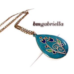 Hajló tulipános - tűzzománc nyaklánc vörösréz láncon - ékszer - nyaklánc - medálos nyaklánc - Meska.hu Hajló tulipános - tűzzománc nyaklánc vörösréz láncon - ékszer - nyaklánc - medálos nyaklánc - Meska.hu