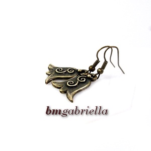 Menyecske-tulipán - tulipán fülbevaló - magyar népi motívum - egyedi tervezésű kézműves ékszer - ékszer - fülbevaló - lógó fülbevaló - Meska.hu