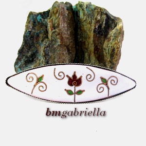 Tűzzománc hajcsat - egyedi tulipános kézműves hajcsat - Meska.hu