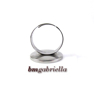 Gyűrű nemesacél foglalatban kerek tűzzománc betéttel - ékszer - gyűrű - kerek gyűrű - Meska.hu