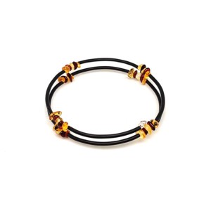 Borostyán memória drótos 5x7mm splitter karkötő - Meska.hu