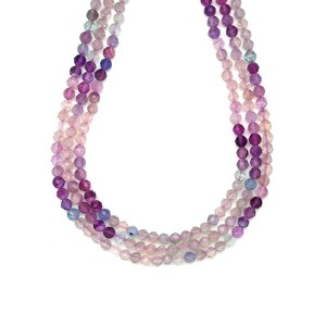 Fluorit mix fazettált golyó 4-5mm ékszerkészítő alapanyag (füzér), Kellékek & szerszámok, Ásvány alapanyag, Ásványfüzér, , MESKA